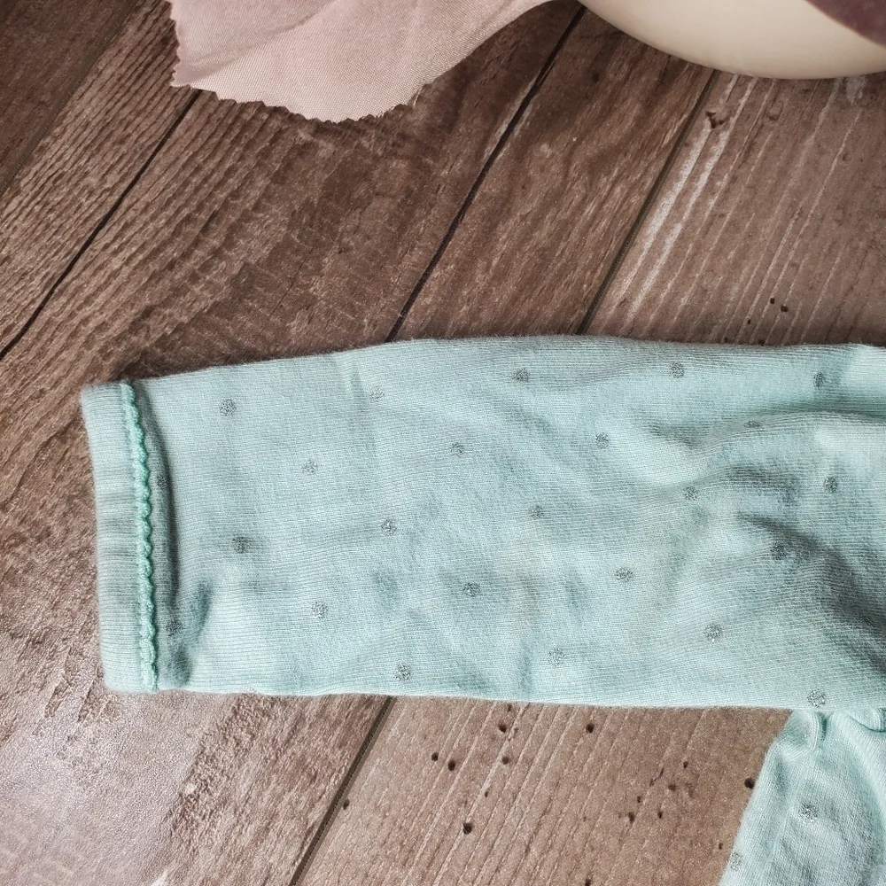 Just One You by Carter's Baby Girls Bodysuit Sleeper PJs Size 3M Mint Green